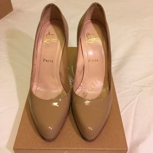 Christian Laboutin 110mm Nude Patent Pump